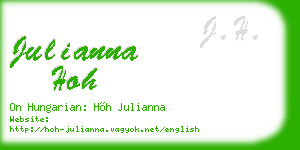julianna hoh business card